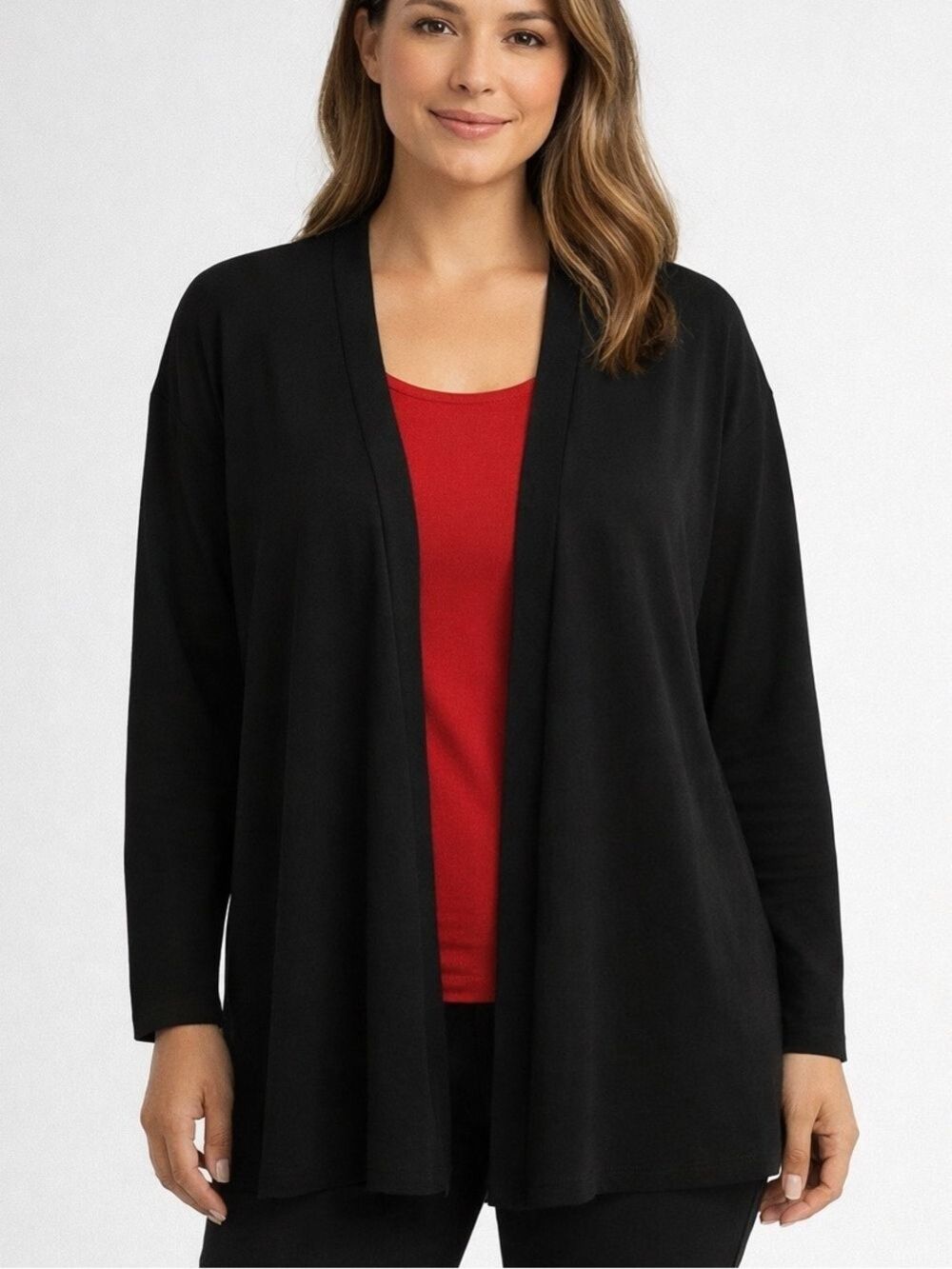 😍SHOW SPECIAL -Black Long Sleeve Top Fits 4X 5X